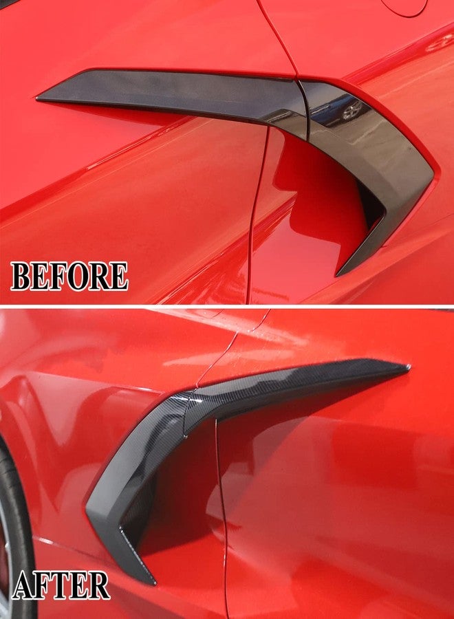 crosselec Carbon Fiber Exterior Body Side Air Outlet Cover Trim for Chevrolet Corvette C8 2020-2025 - Image 5